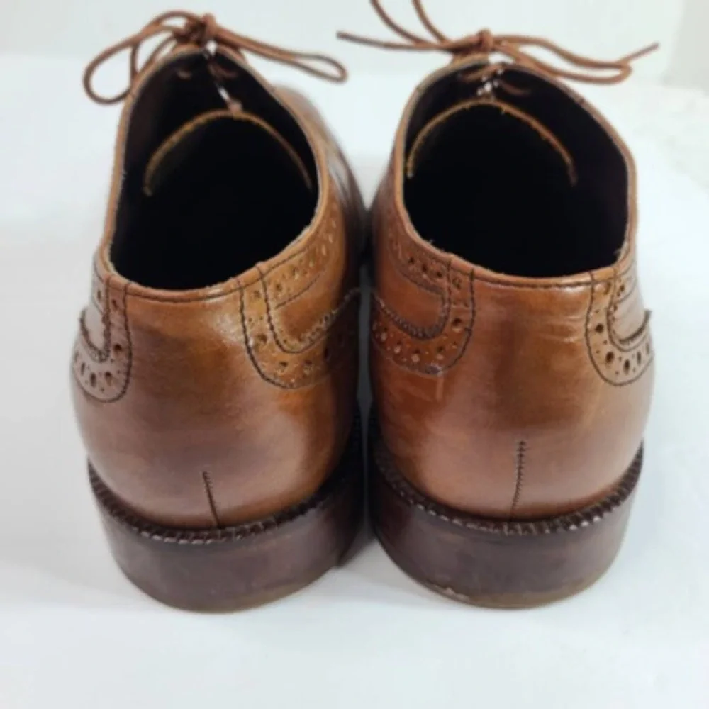 Cole Haan Mens Williams Oxford Dress Shoes Brown Lace Up Wingtip 10.5M